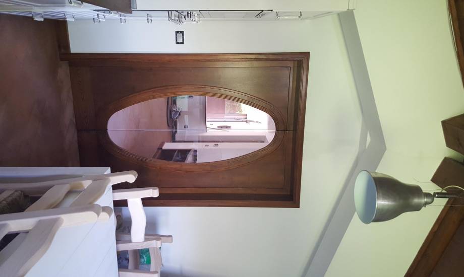 Porta Scorrevole doppia anta in legno su misura di design Cin fabbrica di  Portoni infissi e scale su misura a Roma