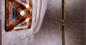 Lampadario, applique, piantana artigianale in ferro battuto 6.
